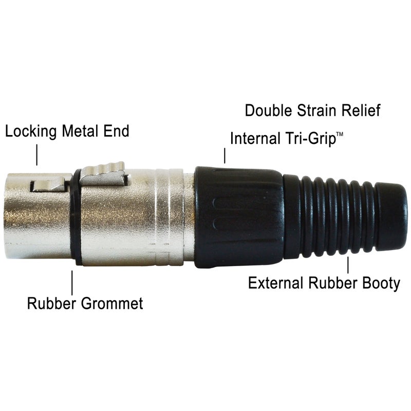 GLS Audio XLR Female Plugs Connectors XLR-F Plug - 20 Pack - Image 3
